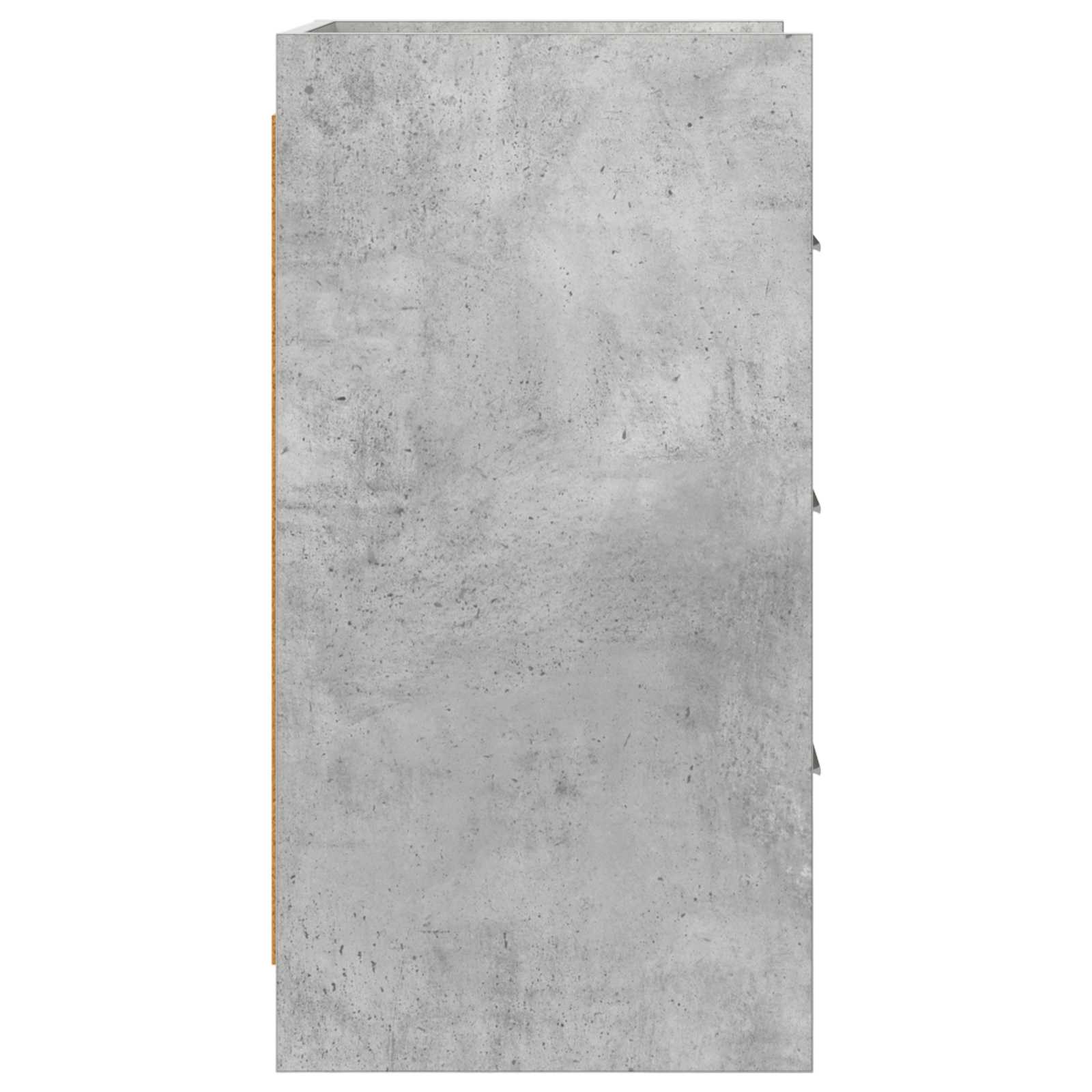 Κομοδίνα Γκρι Σκυροδέματος 40 x 36 x 70 εκ. Επεξεργασμένο Ξύλο