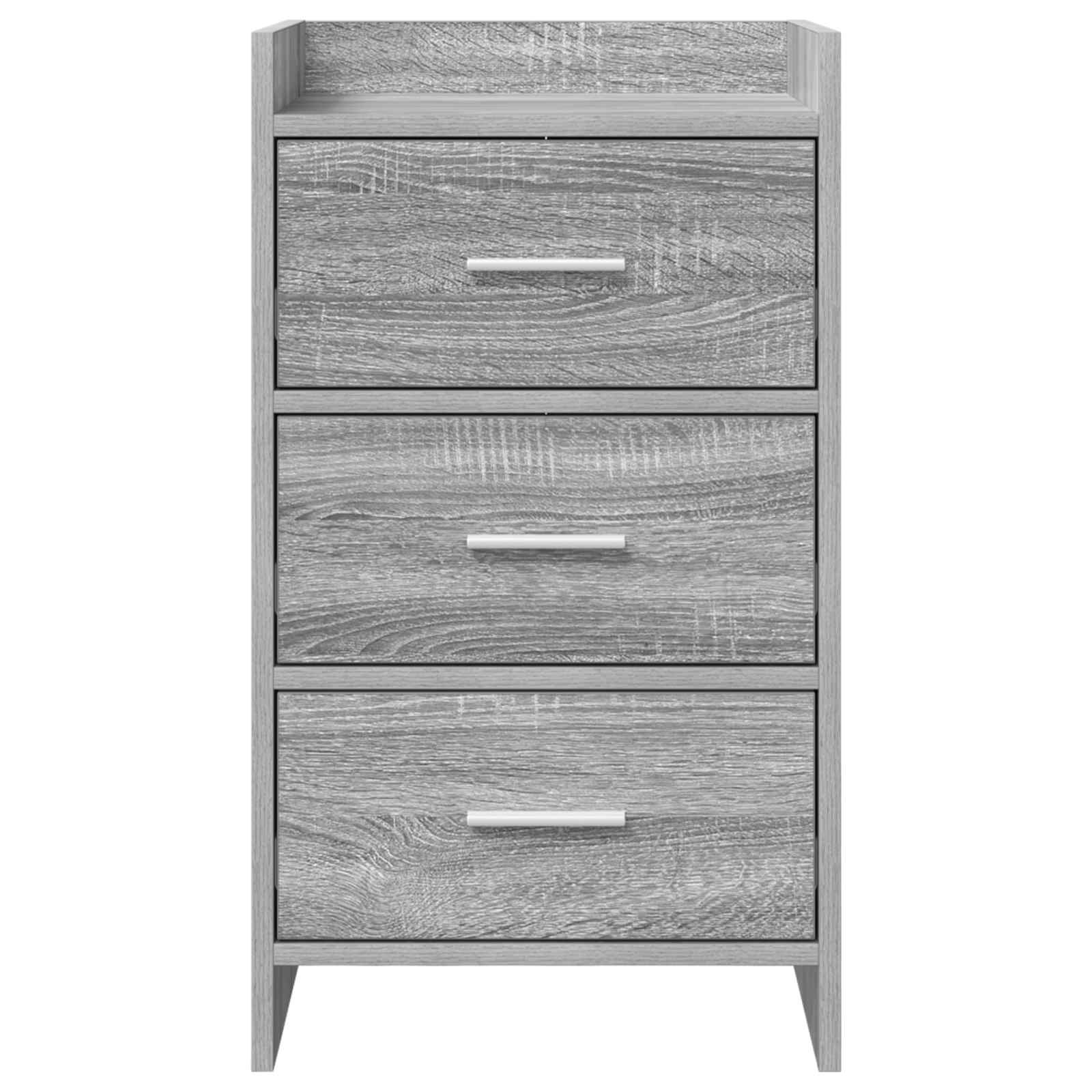 Κομοδίνα Γκρι Sonoma 40 x 36 x 70 εκ. Επεξεργασμένο Ξύλο