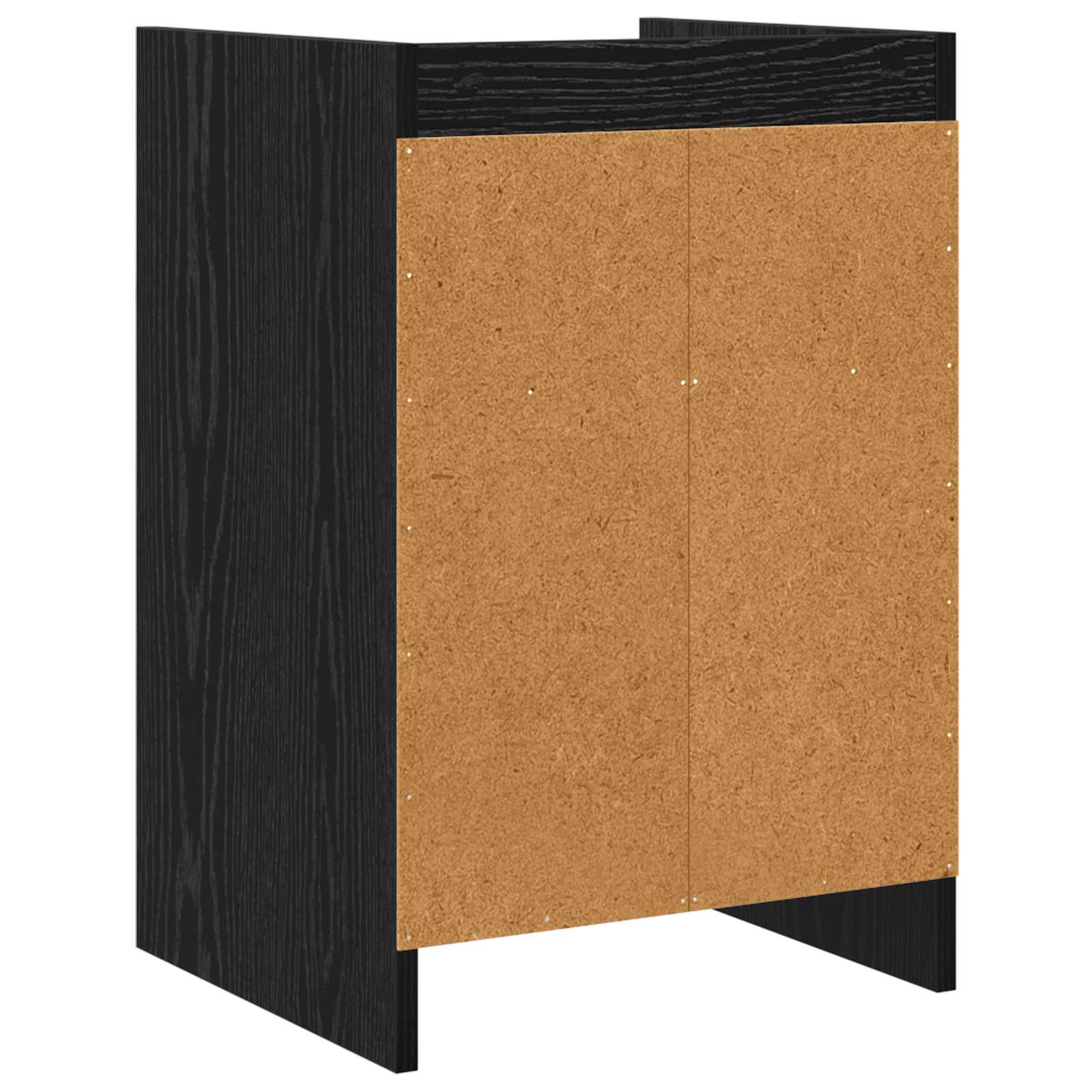 Κομοδίνα 2 pcs Μαύρη Δρυς 40 x 36 x 60 εκ Επεξεργασμένο Ξύλο