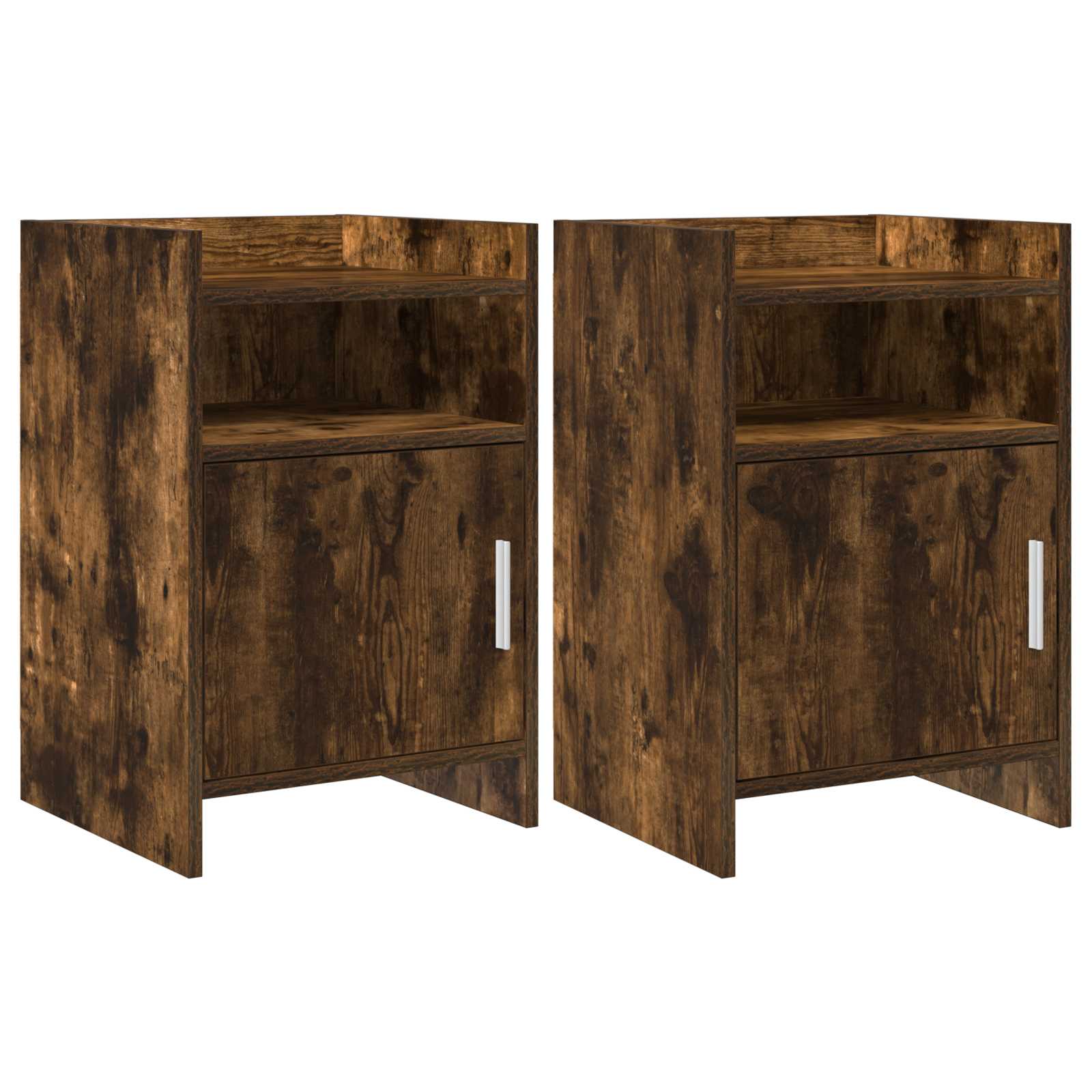 Κομοδίνα 2 pcs Καπνισμένο Ξύλο Δρυός 40 x 36 x 60 εκ