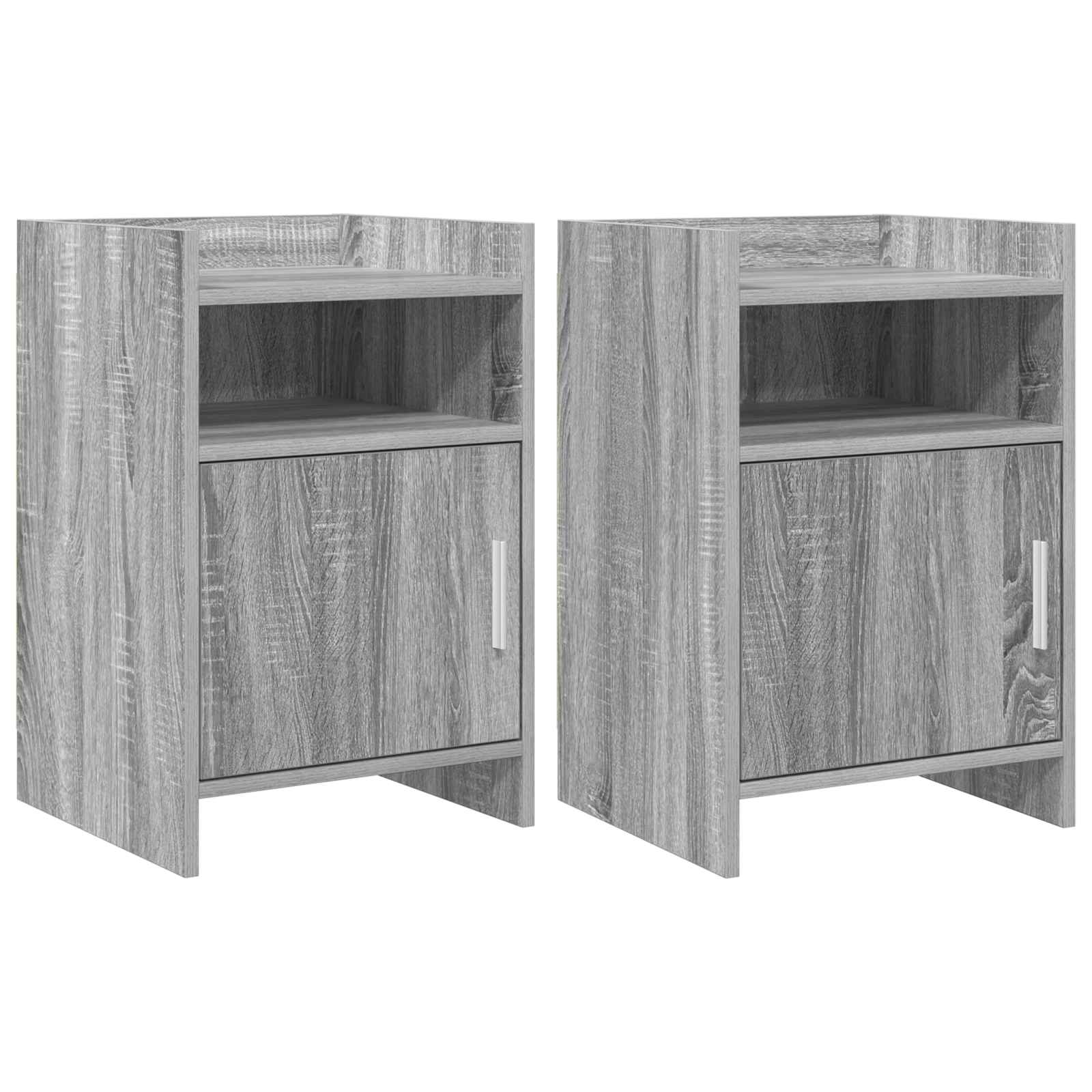 Κομοδίνα 2 pcs Γκρι Sonoma 40 x 36 x 60 εκ Επεξεργασμένο Ξύλο - Pakobazaar