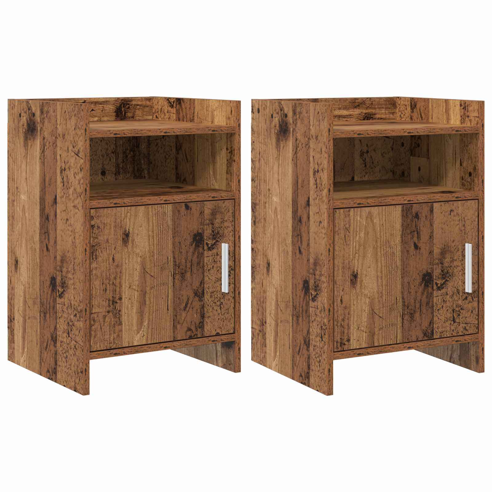 Κομοδίνα 2 pcs Παλαιωμένο ξύλο 40 x 36 x 60 εκ