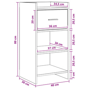 Πλαϊνό γραφείο Παλαιωμένο ξύλο 40 x 36 x 80 εκ - Pakobazaar