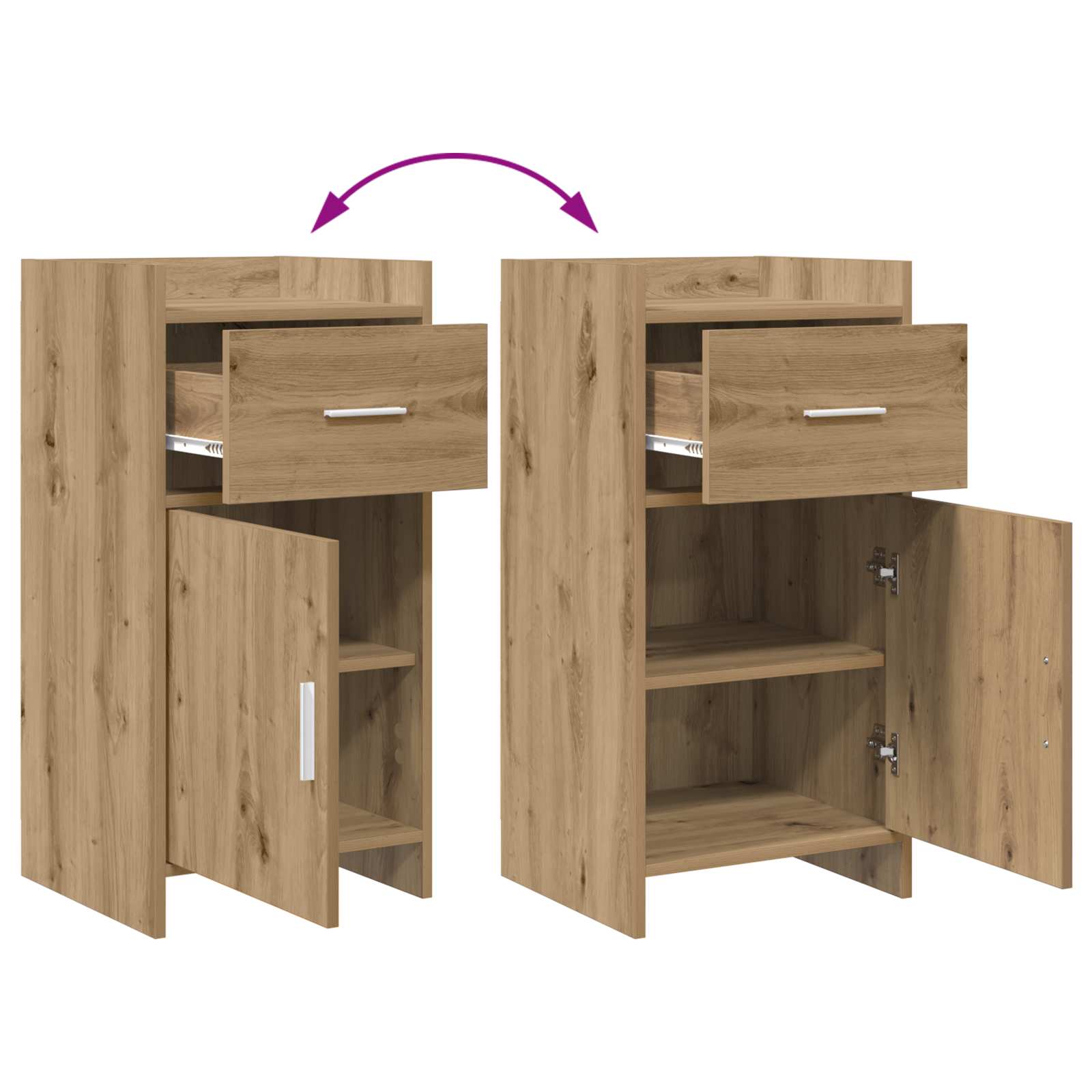Πλαϊνό γραφείο Artisan Δρυς 40 x 36 x 80 εκ Επεξεργασμένο Ξύλο