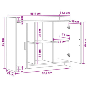 Πλαϊνό γραφείο 98,5 x 33 x 80 εκ PB - Pakobazaar