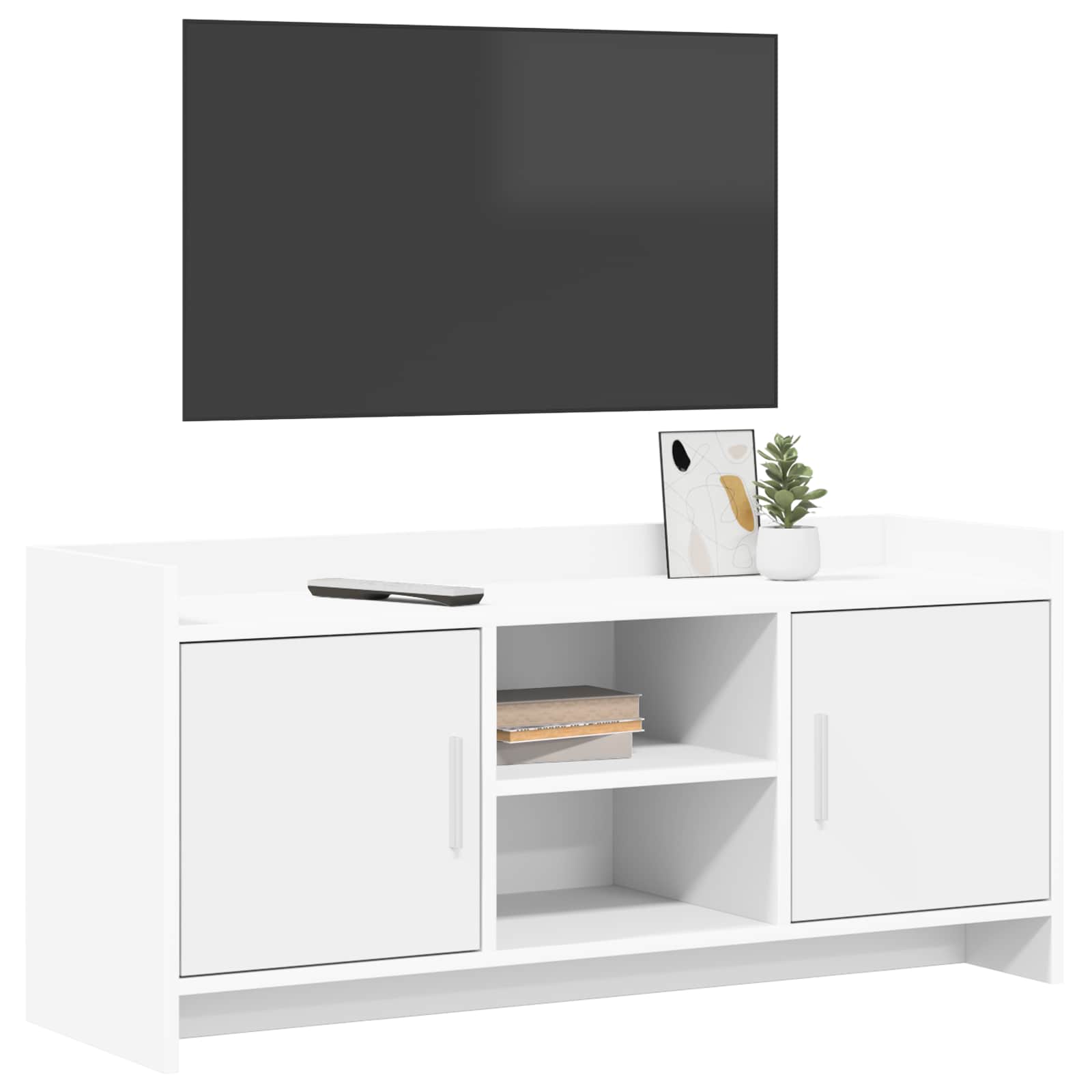 Ντουλάπι TV 102 x 33 x 47 εκ Λευκό Επεξεργασμένο Ξύλο