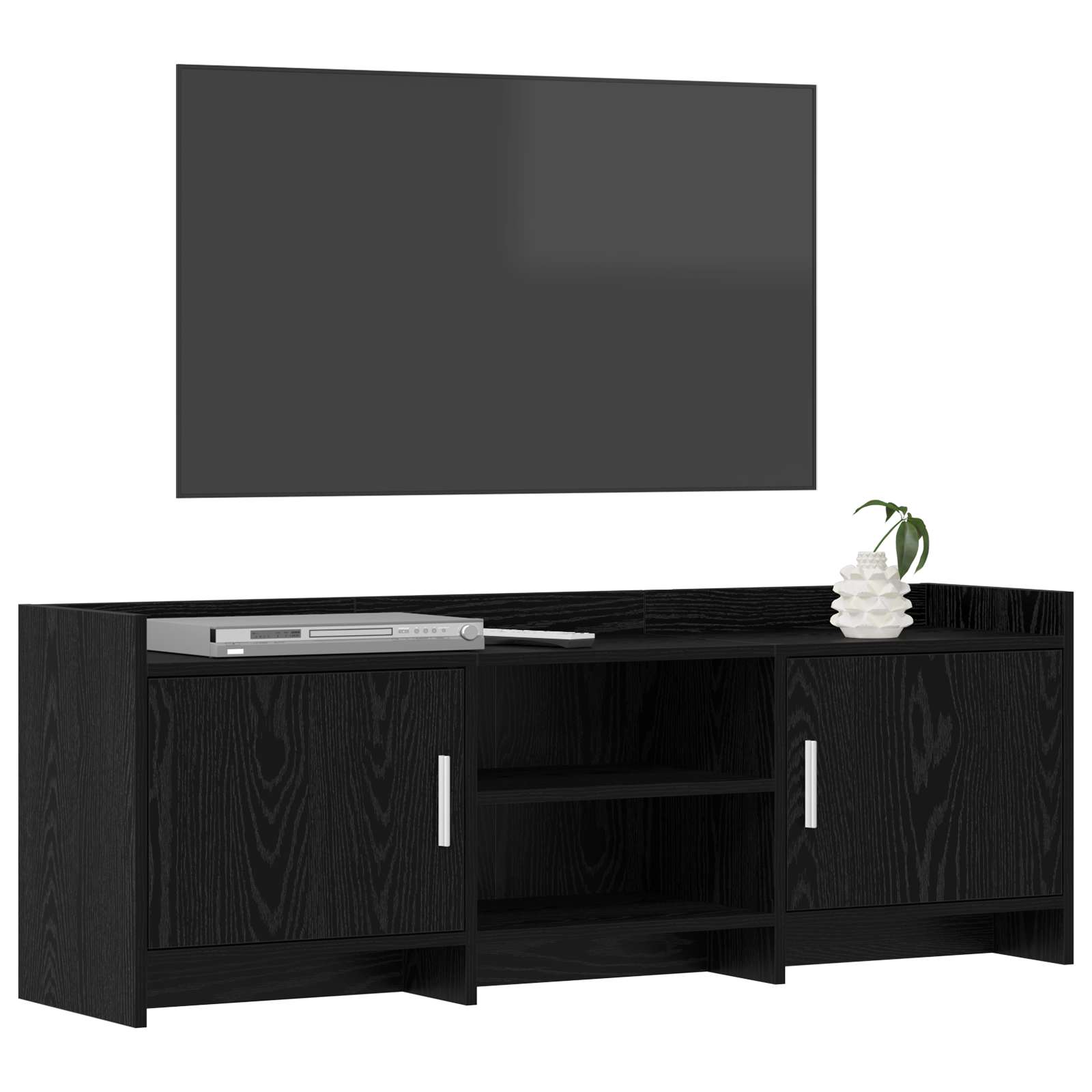 Ντουλάπι TV 130 x 33 x 47 εκ Μαύρη Δρυς Επεξεργασμένο Ξύλο