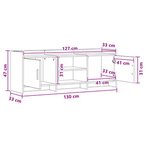 Ντουλάπι TV 130 x 33 x 47 εκ Artisan Δρυς Επεξεργασμένο Ξύλο - Pakobazaar