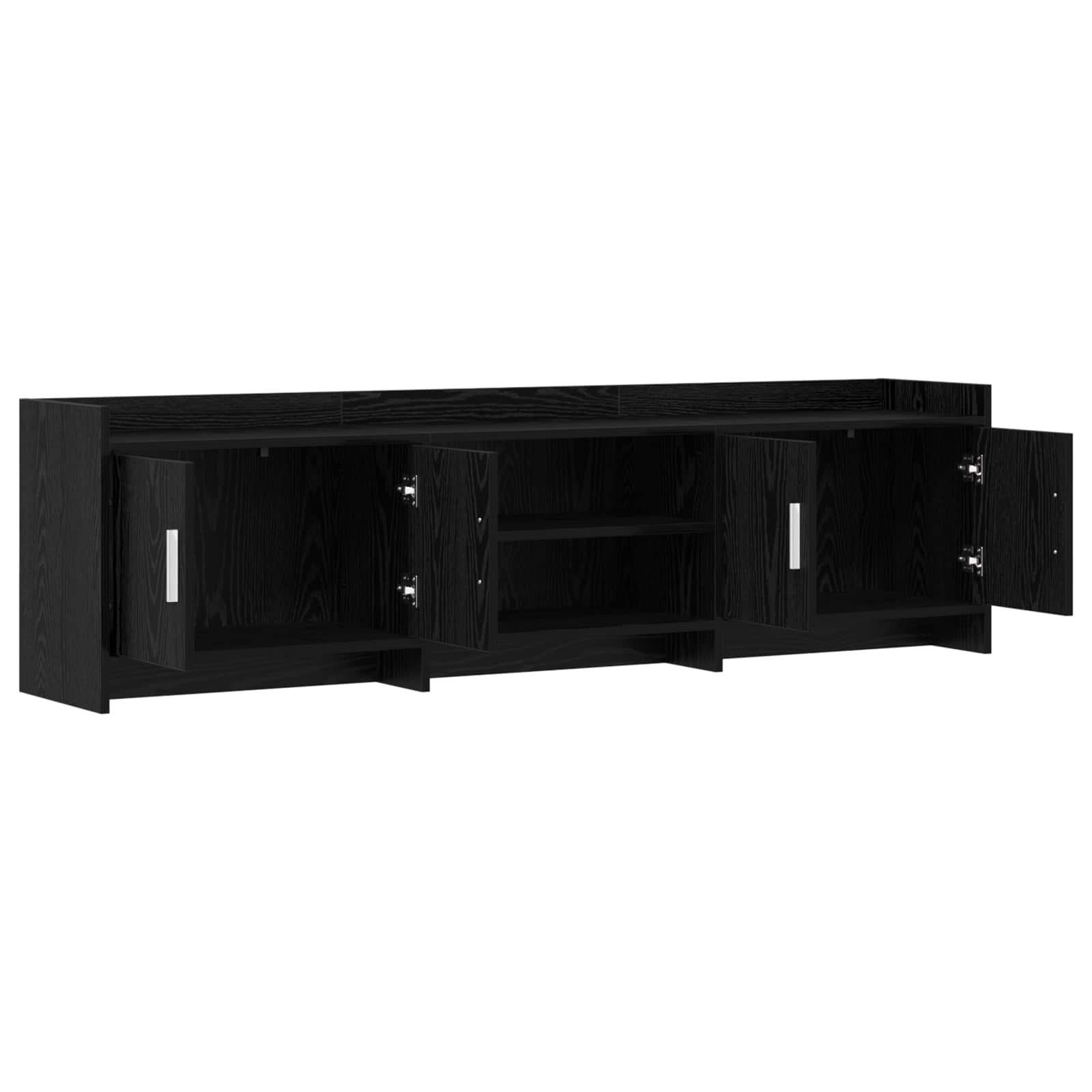 Ντουλάπι TV 168 x 33 x 47 εκ. Μαύρη Δρυς Επεξεργασμένο Ξύλο - Pakobazaar