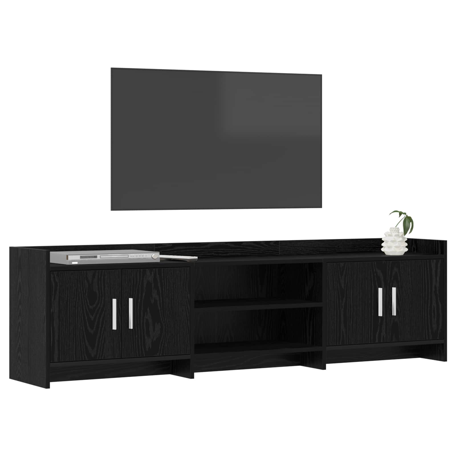 Ντουλάπι TV 168 x 33 x 47 εκ. Μαύρη Δρυς Επεξεργασμένο Ξύλο - Pakobazaar