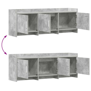 Ντουλάπι TV 130 x 33 x 47 εκ Γκρι Σκυροδέματος - Pakobazaar
