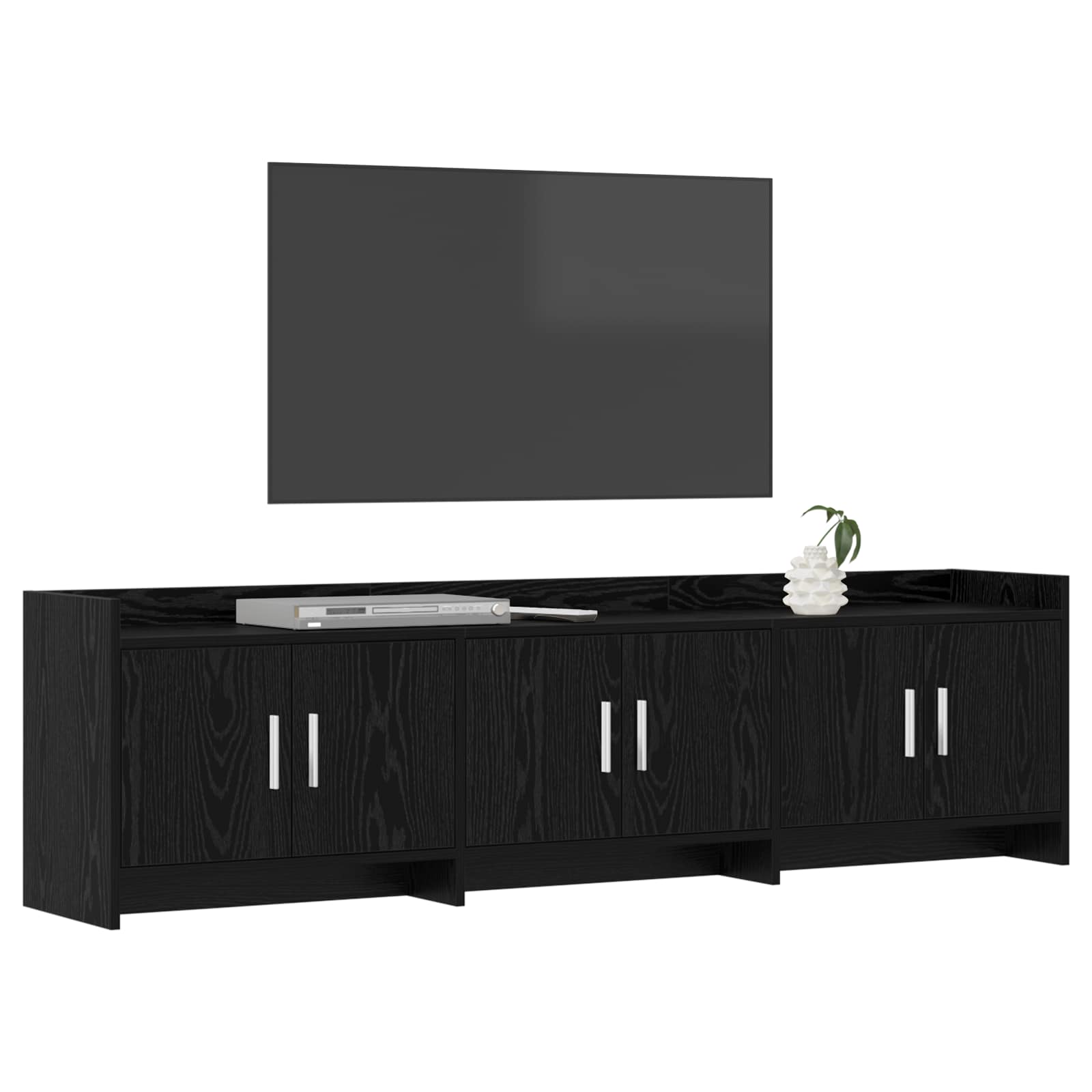 Ντουλάπι TV 168 x 33 x 47 εκ. Μαύρη Δρυς Επεξεργασμένο Ξύλο