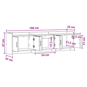 Ντουλάπι TV 168 x 33 x 47 εκ. Παλαιωμένο ξύλο - Pakobazaar