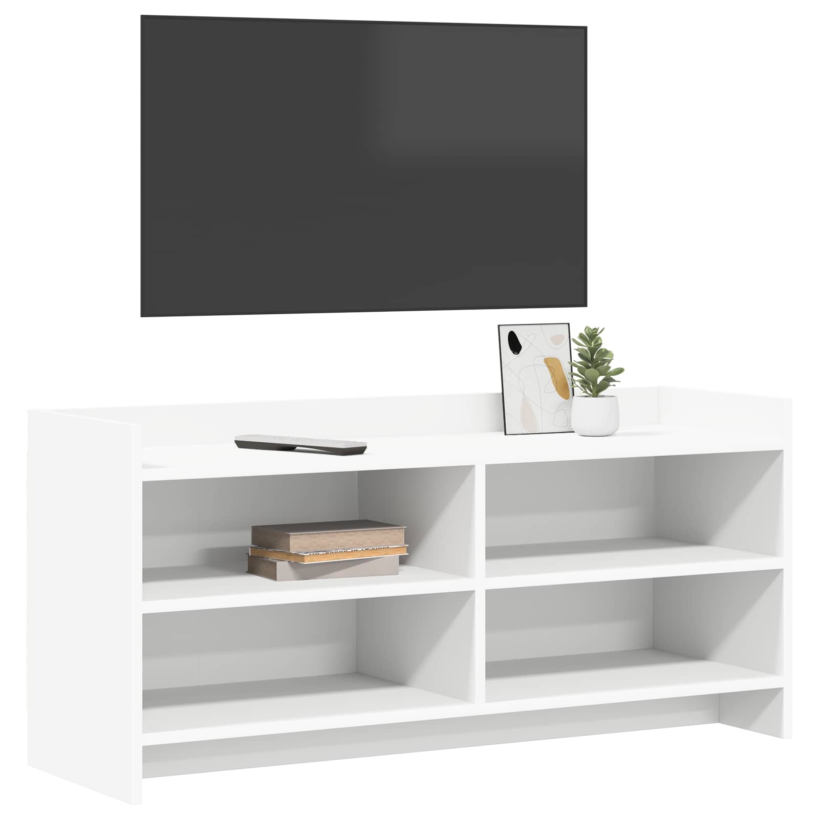 Ντουλάπι TV 100 x 33 x 47 εκ Λευκό Επεξεργασμένο Ξύλο