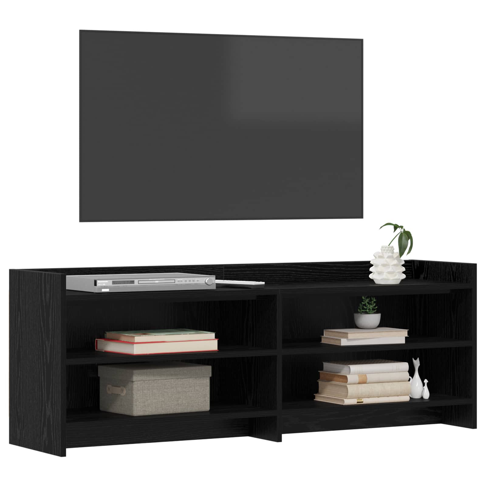 Ντουλάπι TV 135 x 33 x 47 εκ. Μαύρη Δρυς Επεξεργασμένο Ξύλο