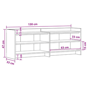 Ντουλάπι TV 135 x 33 x 47 εκ. Παλαιωμένο ξύλο - Pakobazaar