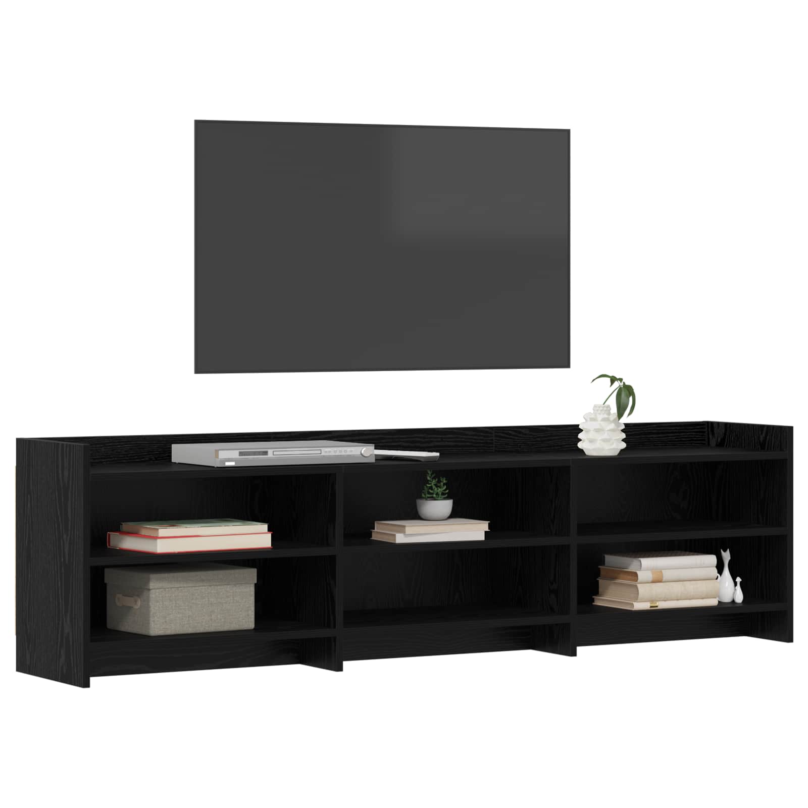 Ντουλάπι TV 168 x 33 x 47 εκ. Μαύρη Δρυς Επεξεργασμένο Ξύλο