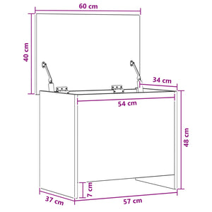 Θήκη Αποθήκευσης Γκρι Σκυροδέματος 60 x 40 x 50 cm - Pakobazaar