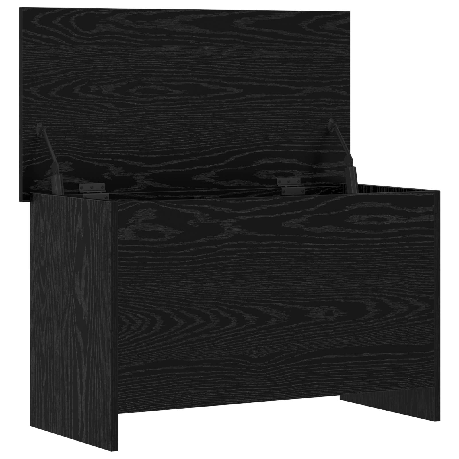 Θήκη Αποθήκευσης Μαύρη Δρυς 80 x 40 x 50 cm Επεξεργασμένο Ξύλο