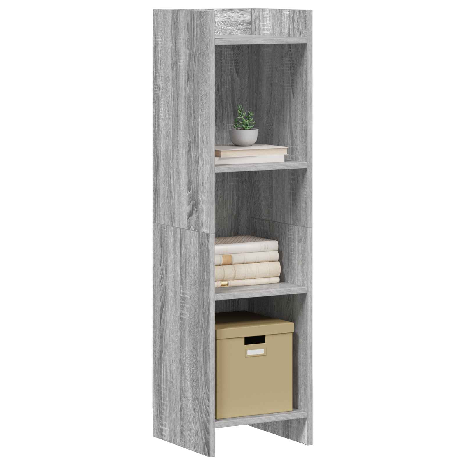 Βιβλιοθήκη Γκρι Sonoma 30 x 30 x 111 εκ Επεξεργασμένο Ξύλο