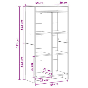 Βιβλιοθήκη Sonoma Δρυς 59 x 30 x 111 εκ Επεξεργασμένο Ξύλο - Pakobazaar