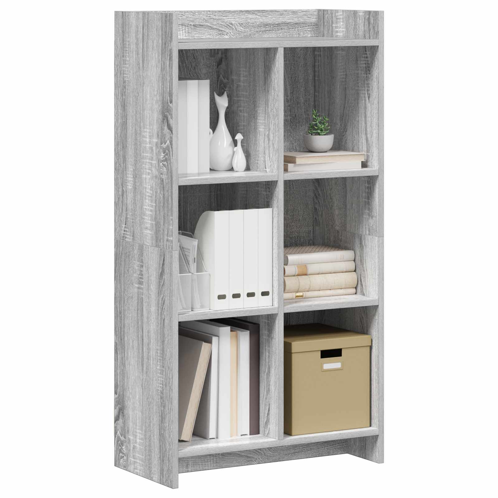 Βιβλιοθήκη Γκρι Sonoma 59 x 30 x 111 εκ Επεξεργασμένο Ξύλο