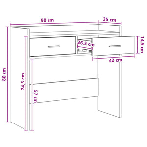 Τραπέζι κονσόλας Artisan Δρυς 90 x 35 x 80 εκ - Pakobazaar