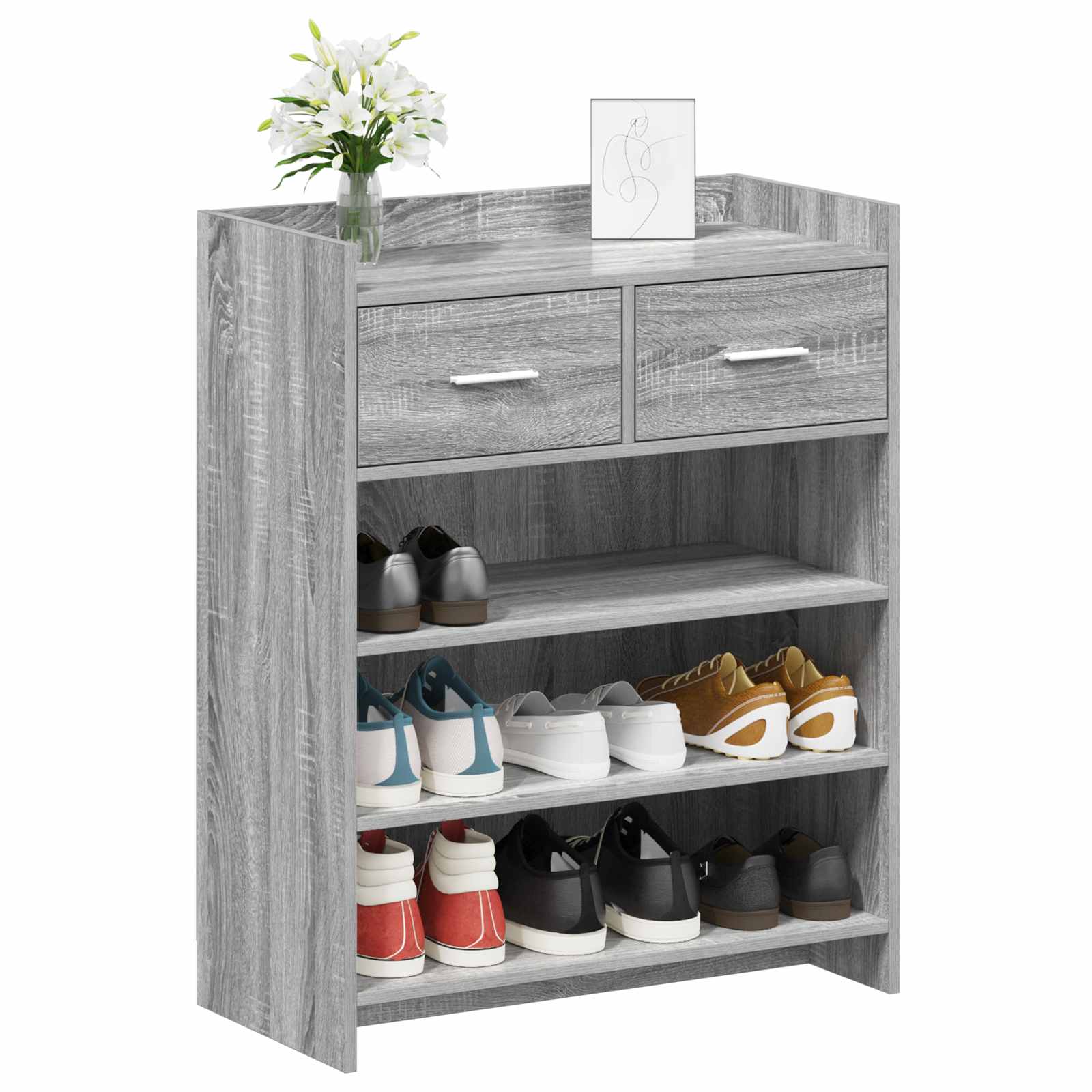 Ντουλάπα Παπουτσιών με συρτάρι Γκρι Sonoma 73,5 x 36 x 92 εκ