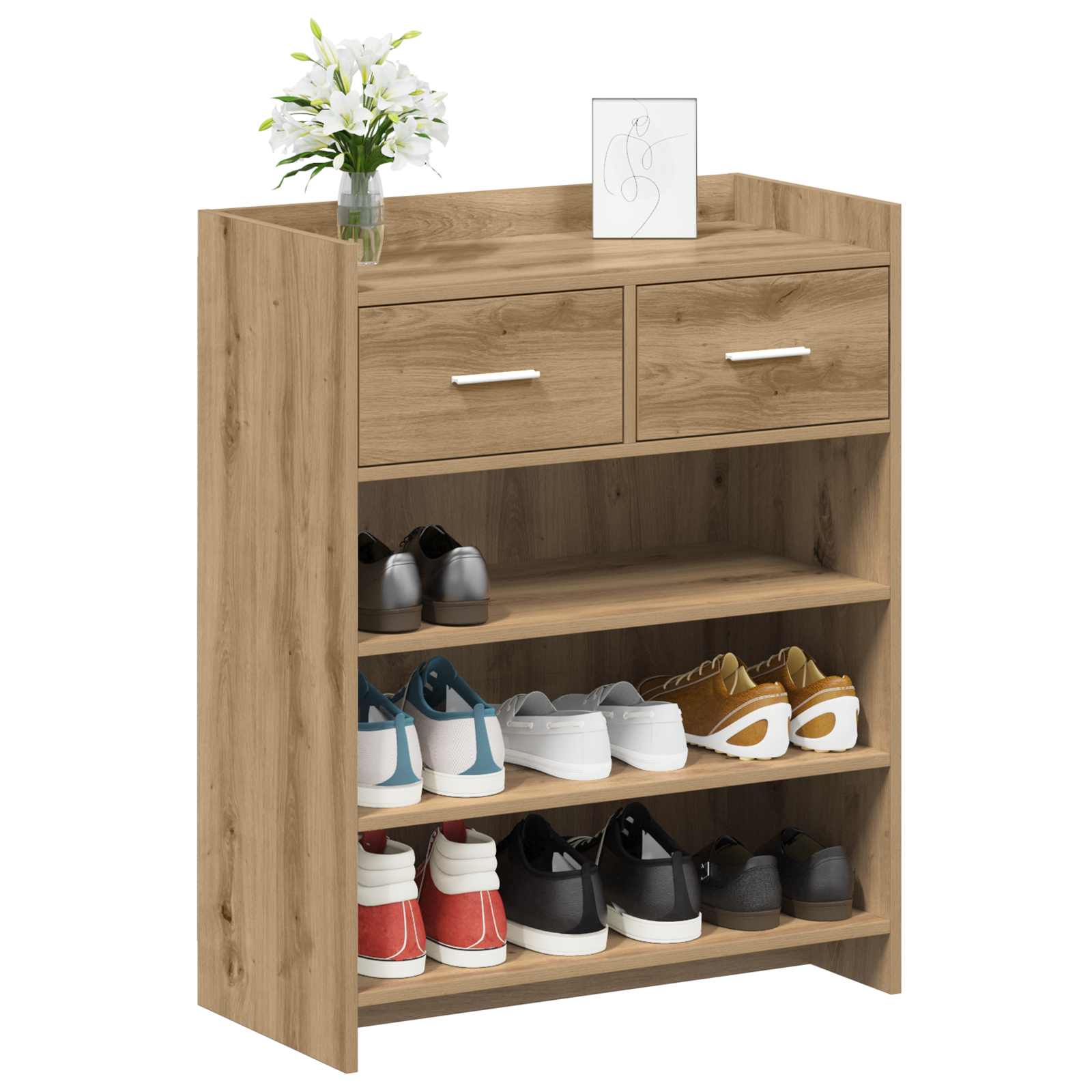 Ντουλάπα Παπουτσιών με συρτάρι Artisan Δρυς 73,5 x 36 x 92 εκ - Pakobazaar