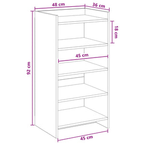 Ντουλάπα Παπουτσιών Γκρι Σκυροδέματος 48 x 36 x 92 εκ