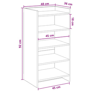 Ντουλάπα Παπουτσιών Παλαιωμένο ξύλο 48 x 36 x 92 εκ - Pakobazaar