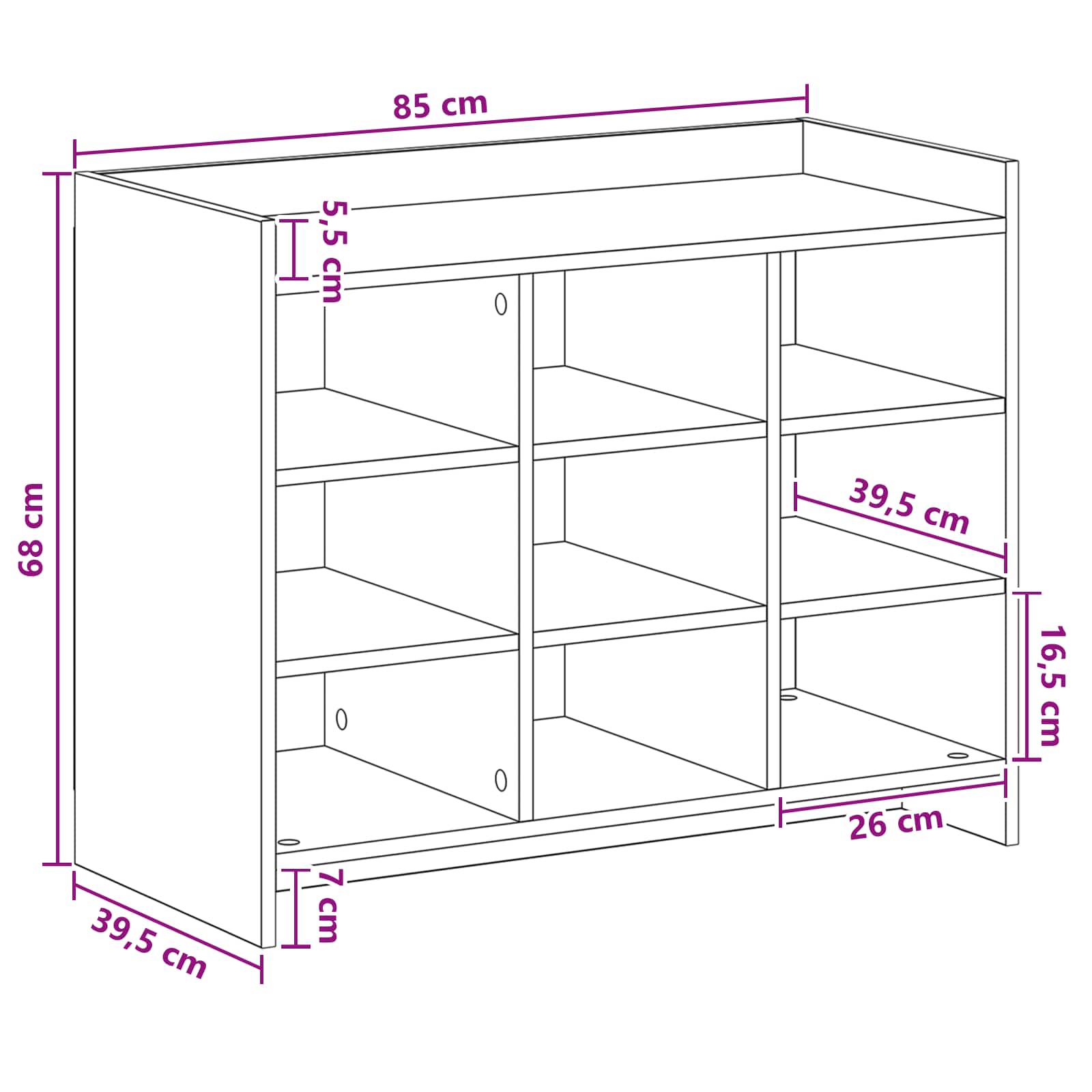 Ντουλάπα Παπουτσιών Artisan Δρυς 85 x 39,5 x 70 εκ. - Pakobazaar