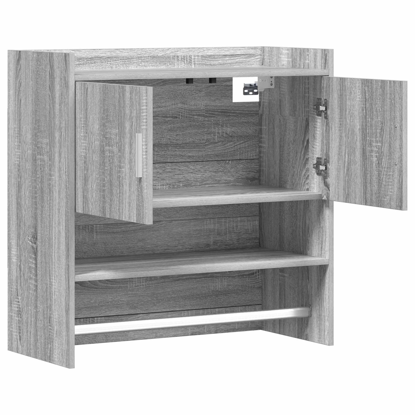 Ράφι Τοίχου Επιτοίχιο Γκρι Sonoma 80 x 36 x 80 εκ