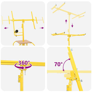 Ανελκυστήρας Γυψοσανίδας Κίτρινο 300 x 107 x 330 εκ Ατσάλι - Pakobazaar