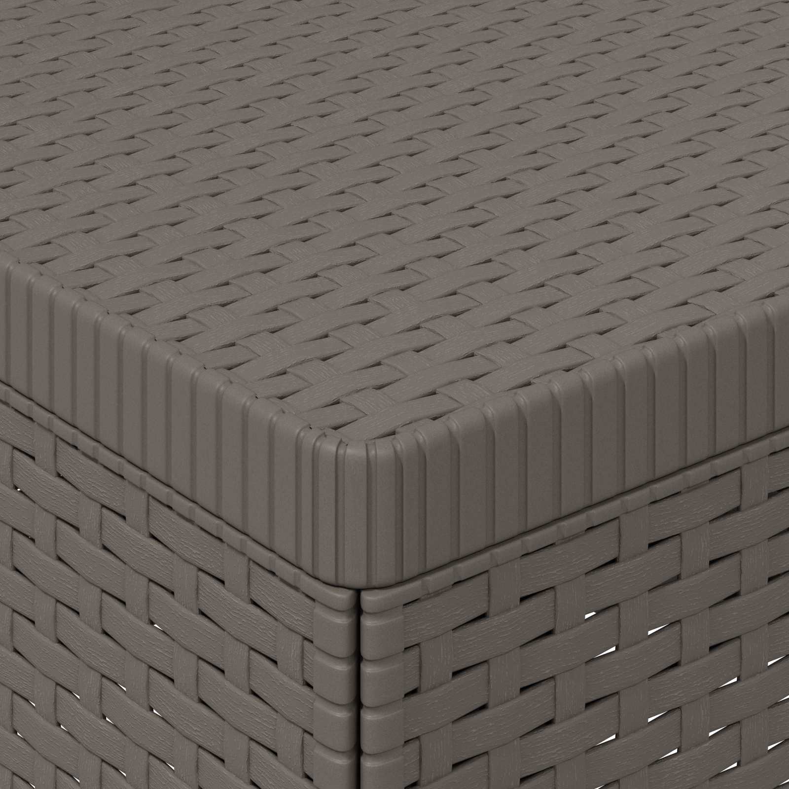 Μονοθέσια Καναπές Κήπου Φαίνεται σαν Ρατάν PP Ανοιχτό γκρι