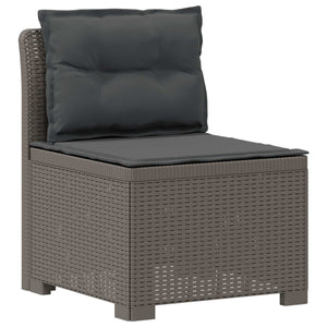 Διθέσιος Καναπές Κήπου με Μαξιλάρια Φαίνεται σαν Ρατάν PP - Pakobazaar