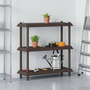 Μονάδα Ραφιού 3 επίπεδα 100 x 40 x 96 εκ. PP Καφέ - Pakobazaar