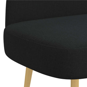 Δερμάτινος Πάγκος με Πλάτη Μαύρο 110 x 60 x 76 cm Πολυεστέρας - Pakobazaar