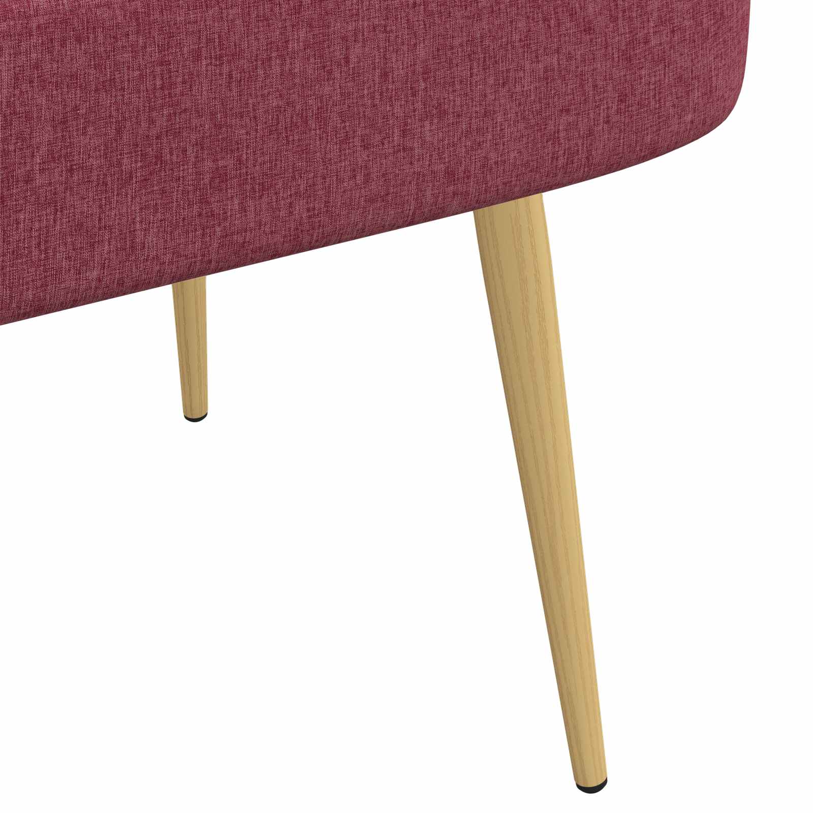 Δερμάτινος Πάγκος με Πλάτη Μπορντό 110 x 60 x 76 cm Πολυεστέρας - Pakobazaar