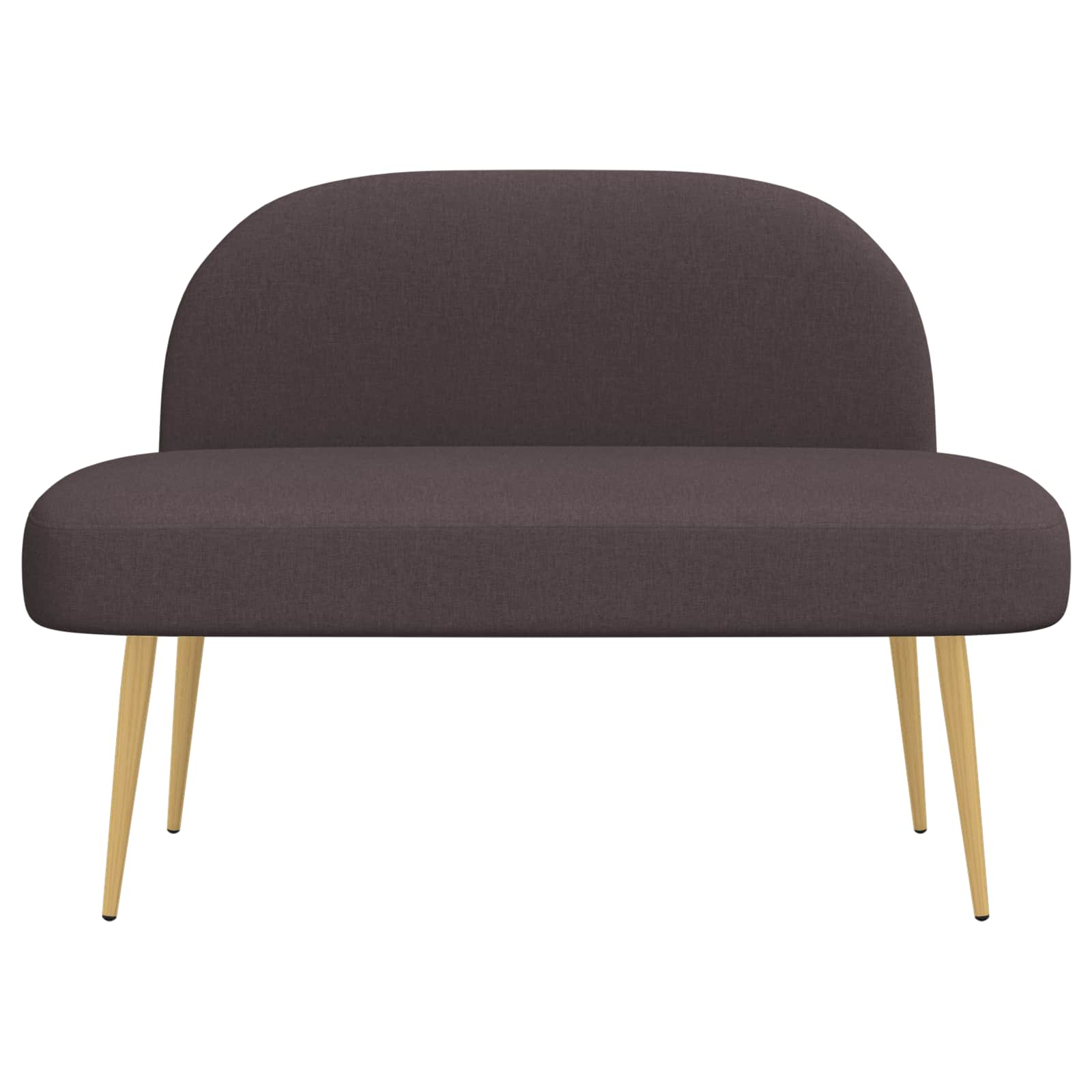 Δερμάτινος Πάγκος με Πλάτη Σκούρο καφέ Σκούρο καφέ Πολυεστέρας - Pakobazaar