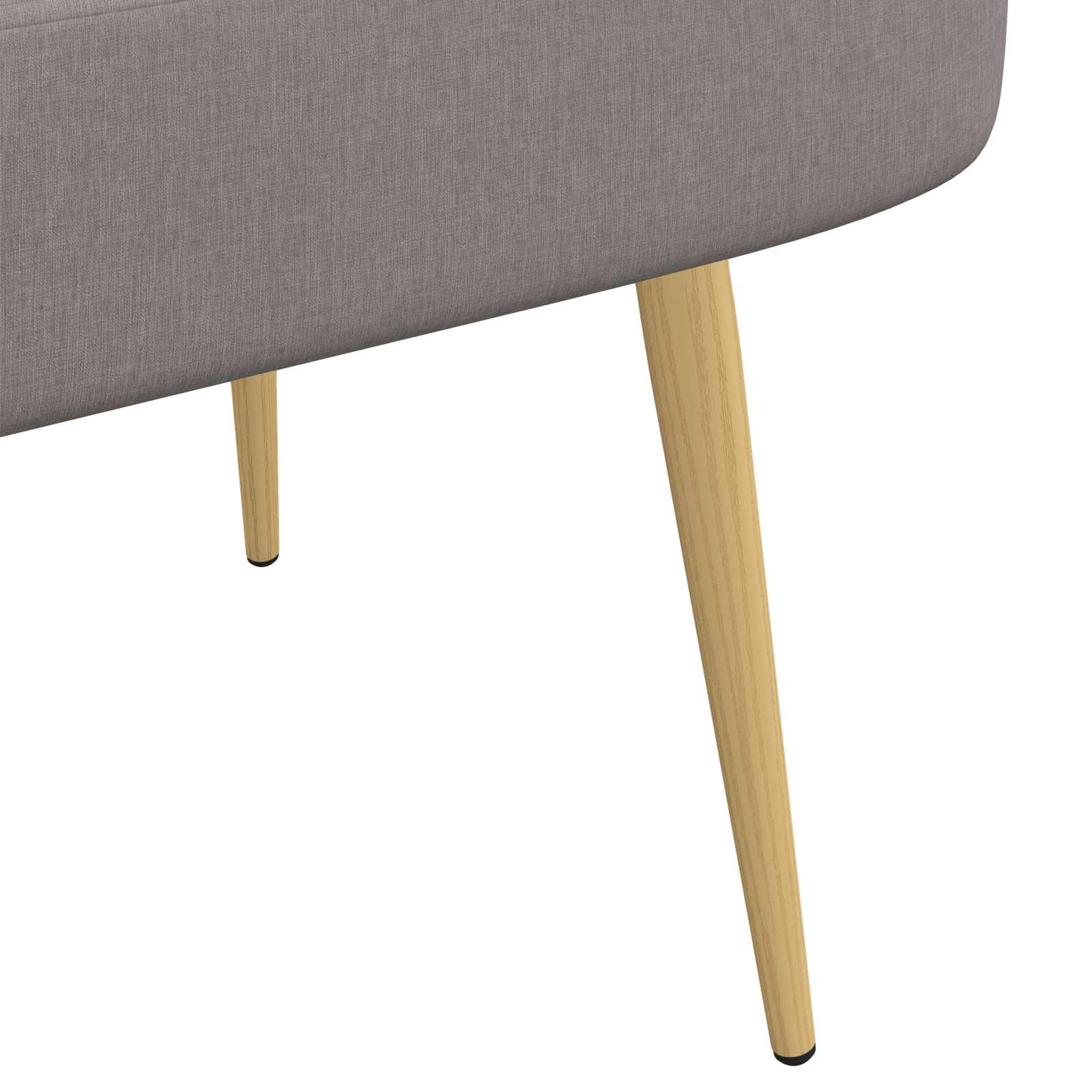 Δερμάτινος Πάγκος με Πλάτη Taupe 110 x 60 x 76 cm Πολυεστέρας - Pakobazaar