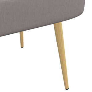 Δερμάτινος Πάγκος με Πλάτη Taupe 110 x 60 x 76 cm Πολυεστέρας - Pakobazaar