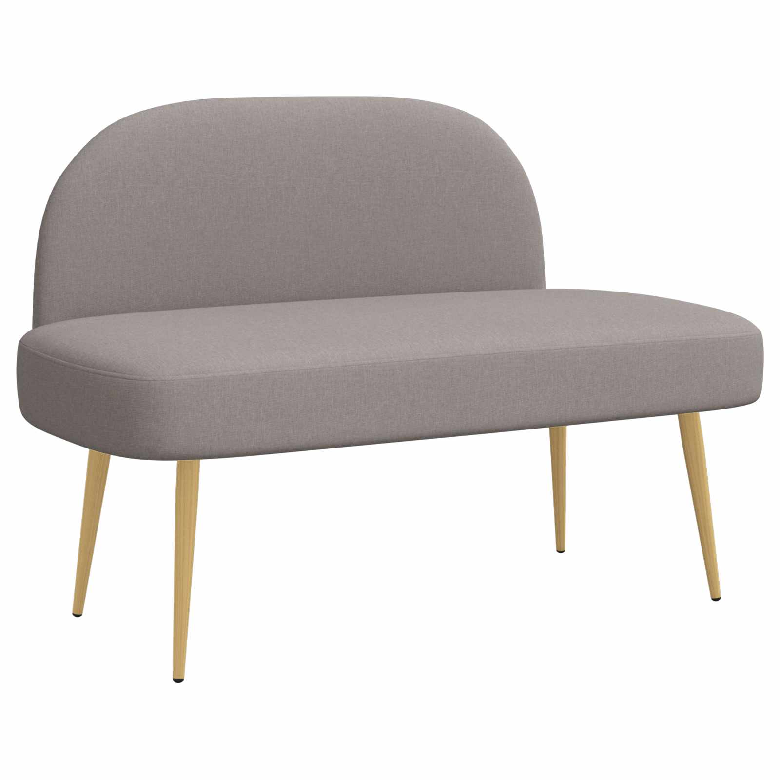 Δερμάτινος Πάγκος με Πλάτη Taupe 110 x 60 x 76 cm Πολυεστέρας - Pakobazaar