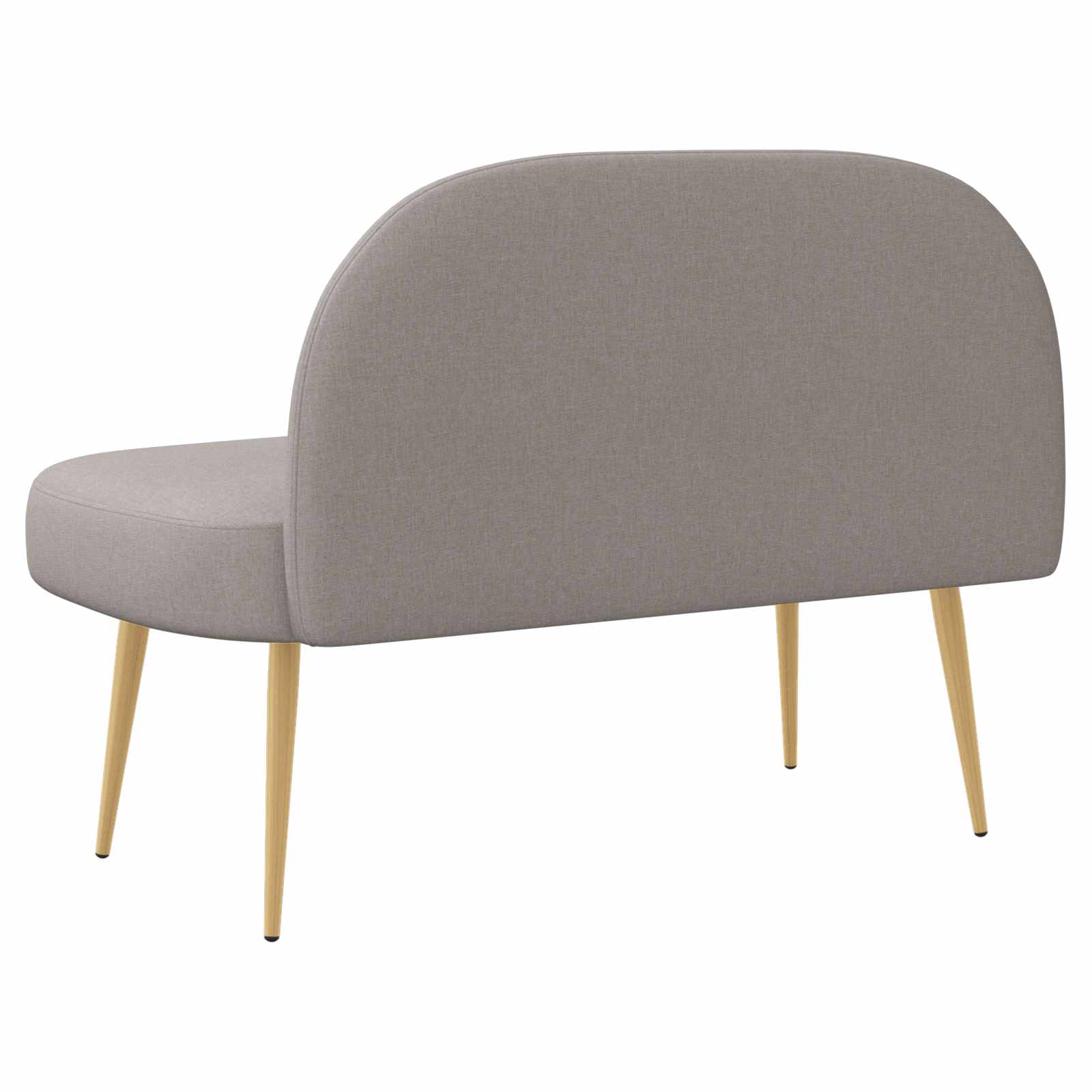 Δερμάτινος Πάγκος με Πλάτη Taupe 110 x 60 x 76 cm Πολυεστέρας - Pakobazaar