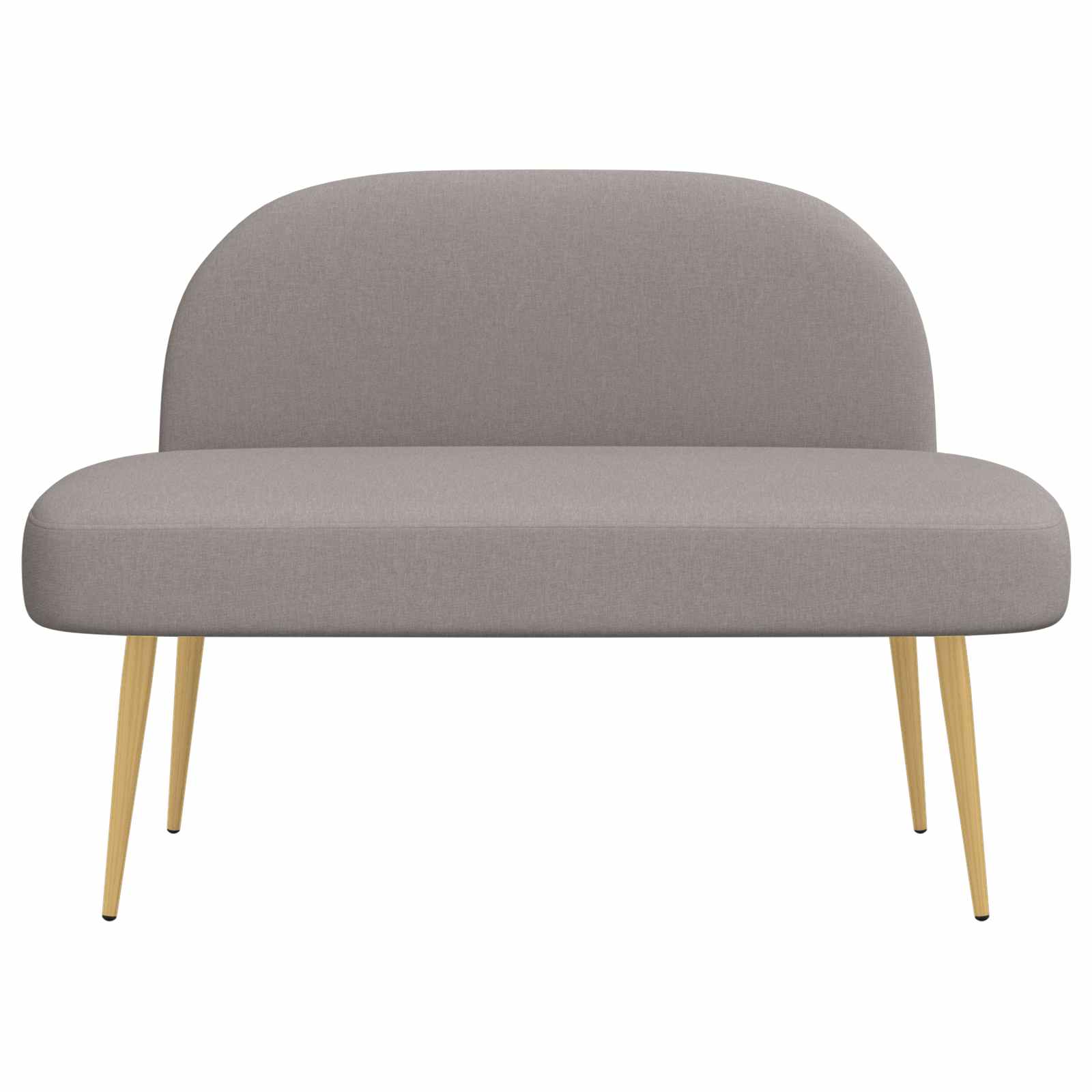 Δερμάτινος Πάγκος με Πλάτη Taupe 110 x 60 x 76 cm Πολυεστέρας - Pakobazaar