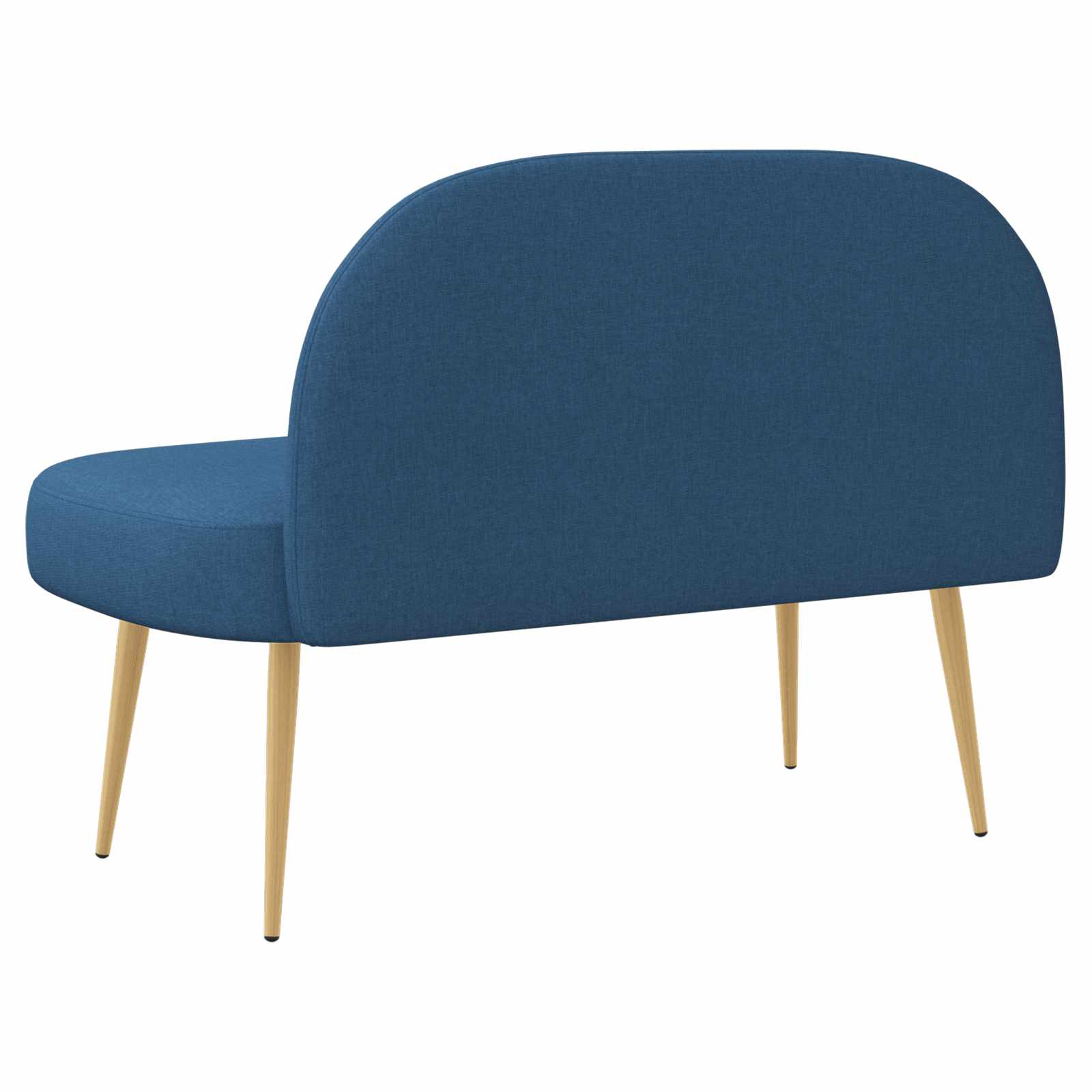 Δερμάτινος Πάγκος με Πλάτη Μπλε 110 x 60 x 76 cm Πολυεστέρας - Pakobazaar