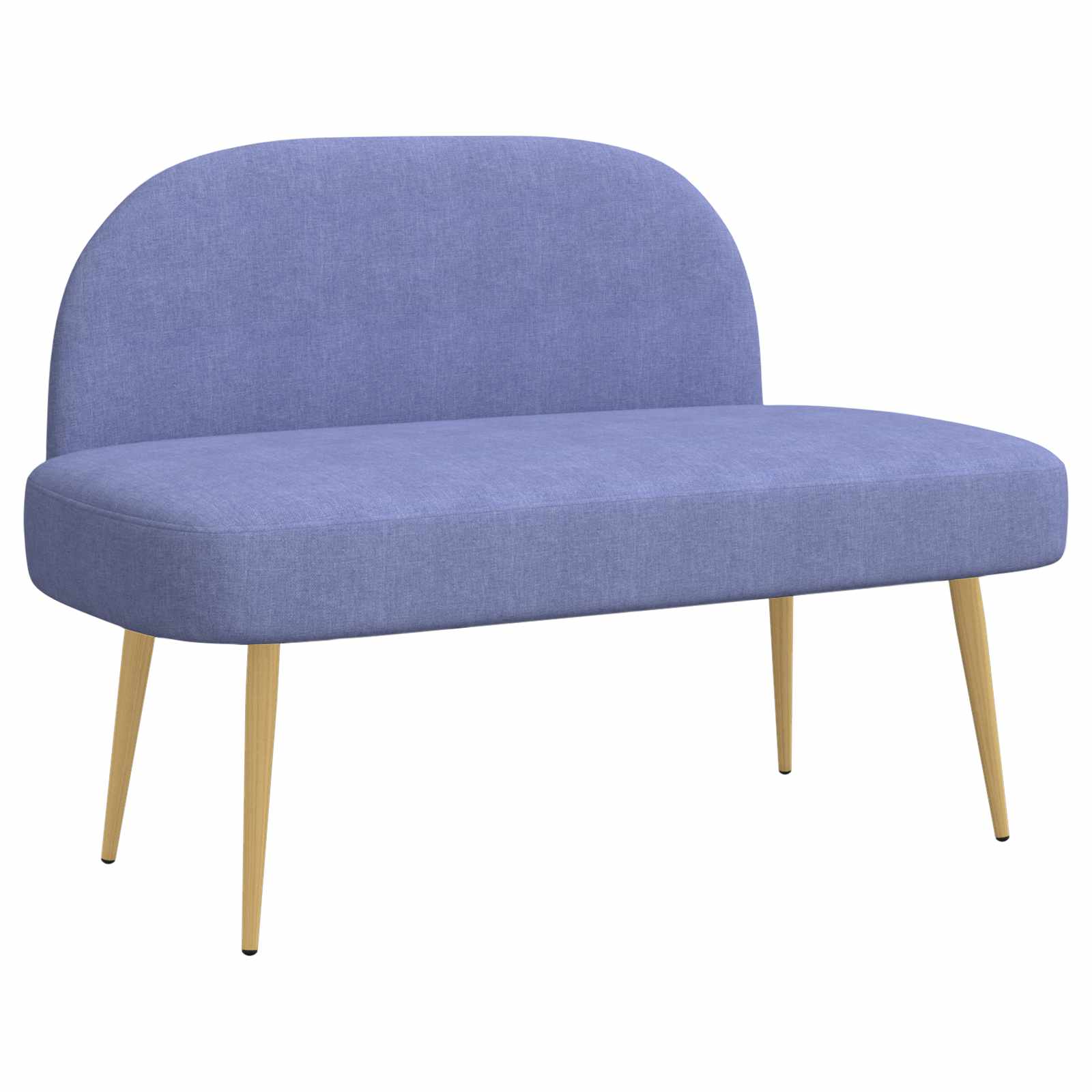 Δερμάτινος Πάγκος με Πλάτη Μπλε τζιν 110 x 60 x 76 cm - Pakobazaar