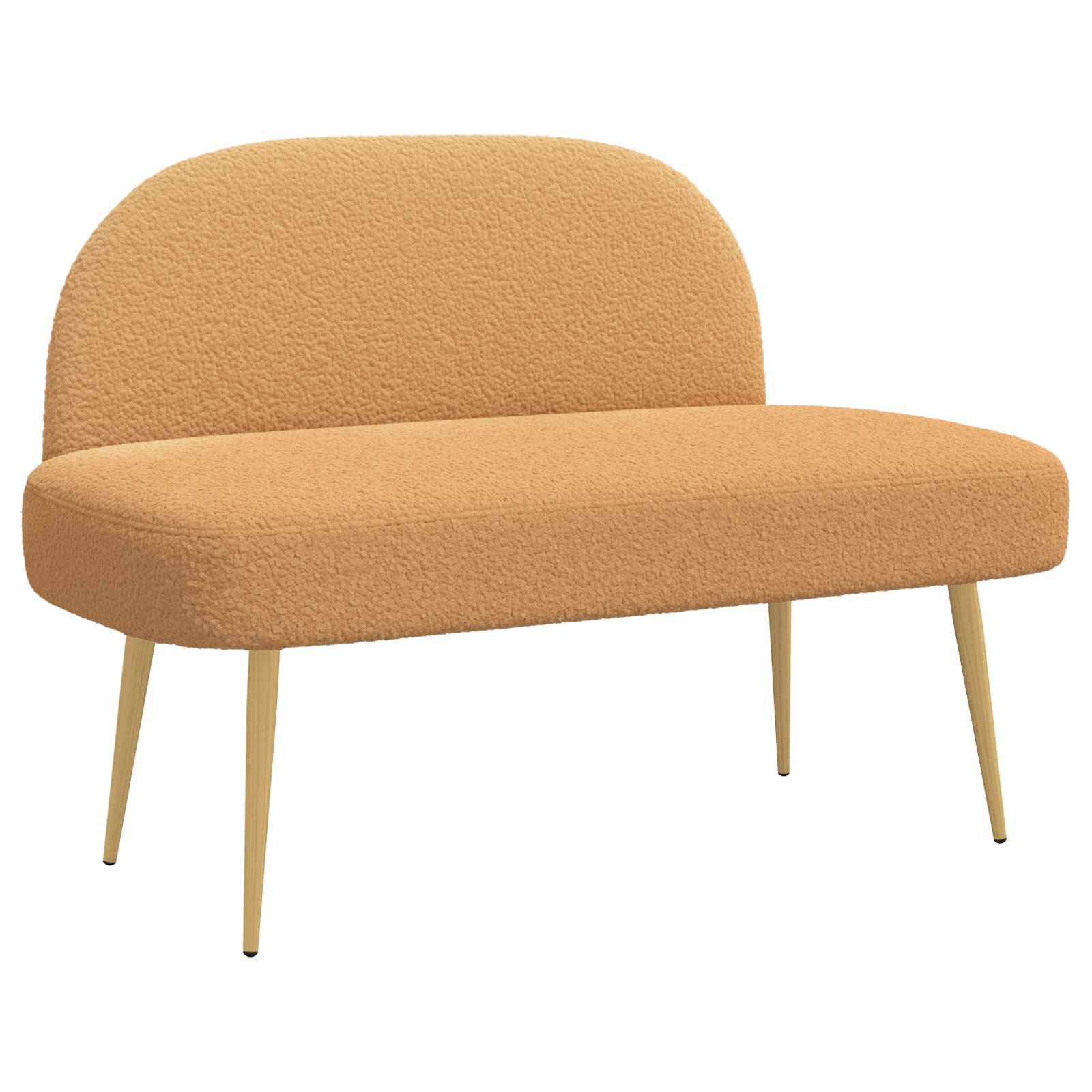Δερμάτινος Πάγκος με Πλάτη Μπεζ 110 x 60 x 76 cm Μπουκλέ - Pakobazaar