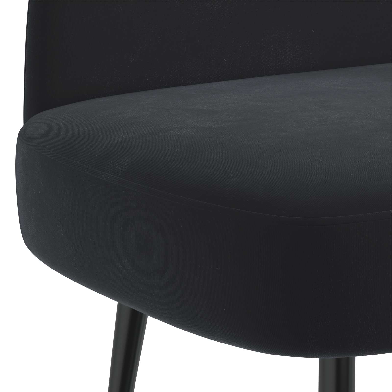 Δερμάτινος Πάγκος με Πλάτη Μαύρο 110 x 60 x 76 cm Βελούδο - Pakobazaar