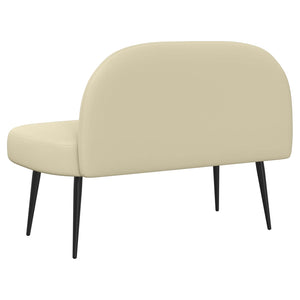Δερμάτινος Πάγκος με Πλάτη Κρεμ 110 x 60 x 76 cm Τεχνητό Δέρμα - Pakobazaar